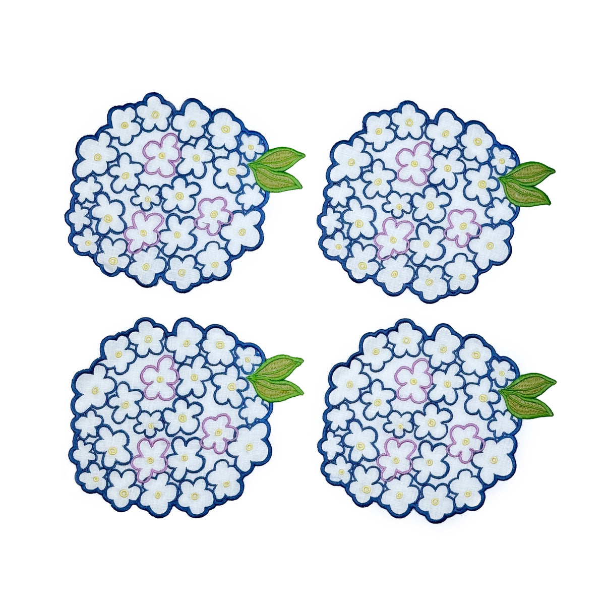 Hydrangea Cocktail Napkins, Set of 4