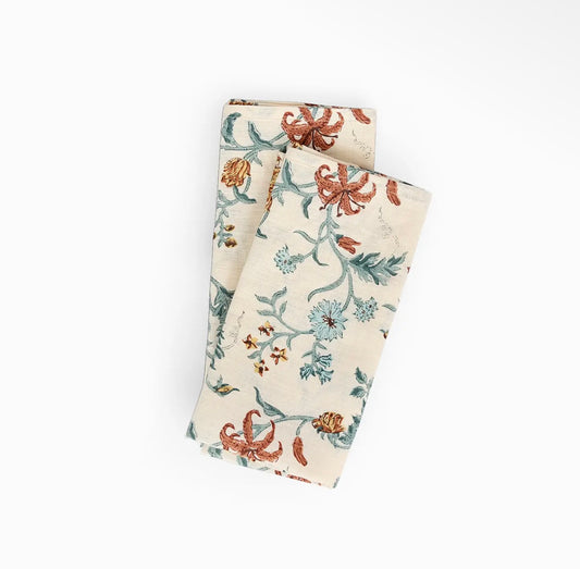 Block-Printed Linen Napkins (Set of 2)