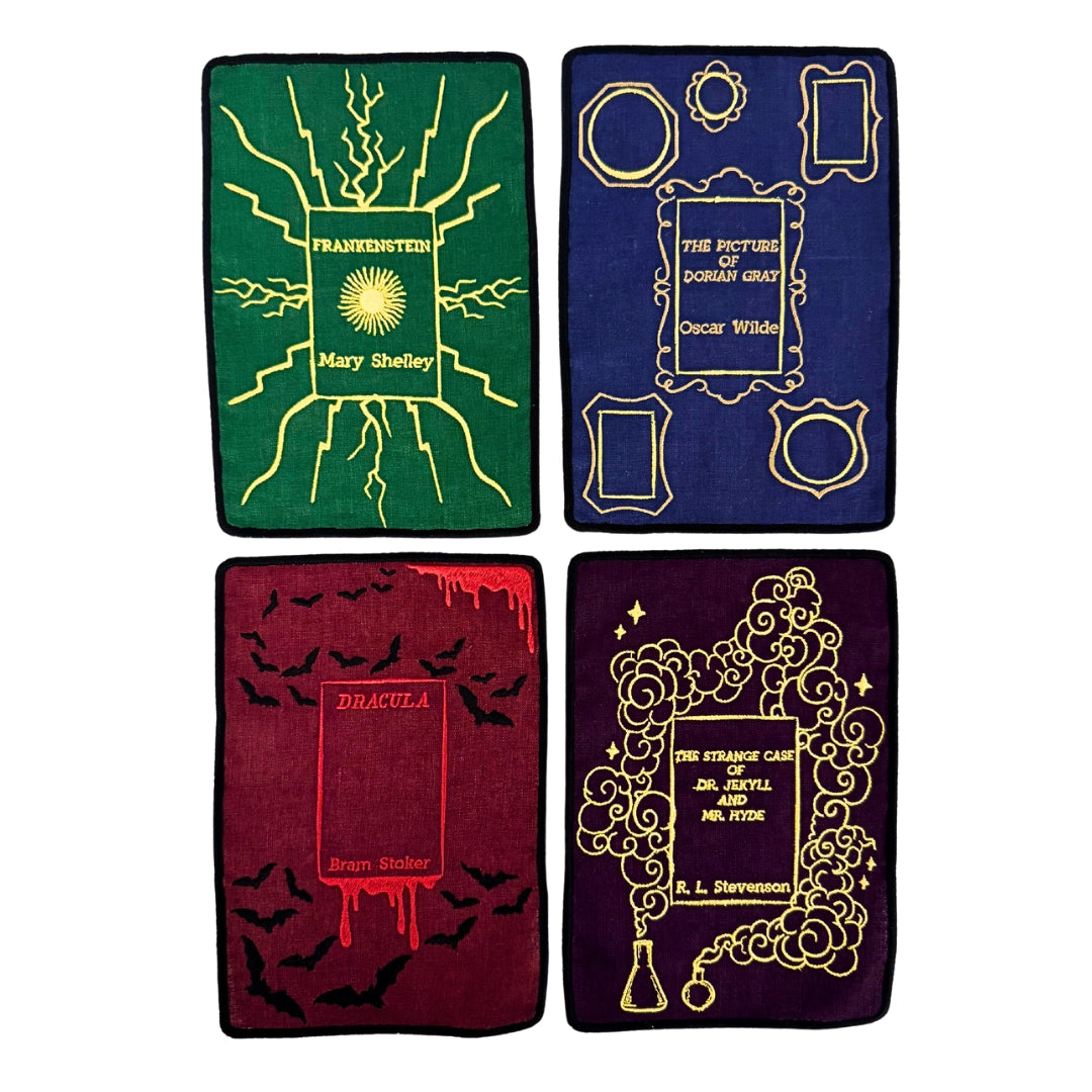 Spooky Books Cocktail Napkins, Set of 4