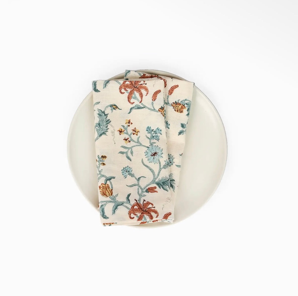 Block-Printed Linen Napkins (Set of 2)