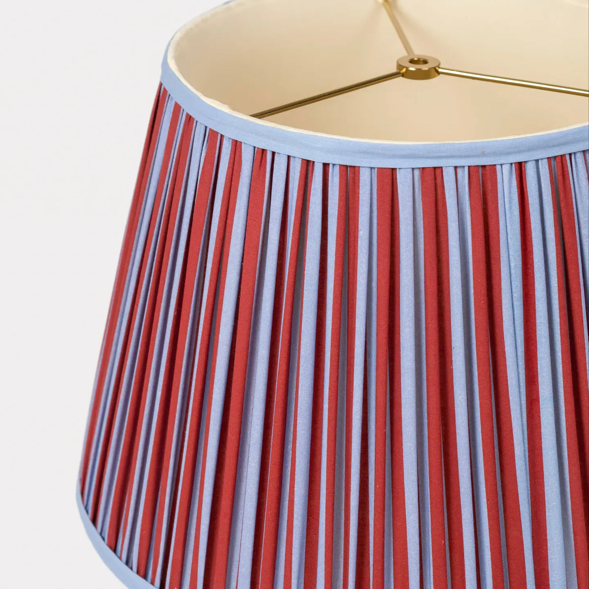 16" Pleated Empire Lampshade — Red and Blue Stripes